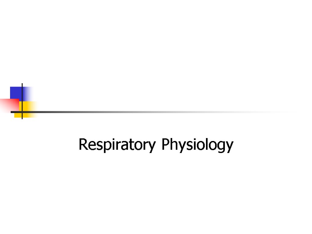 Respiratory Physiology